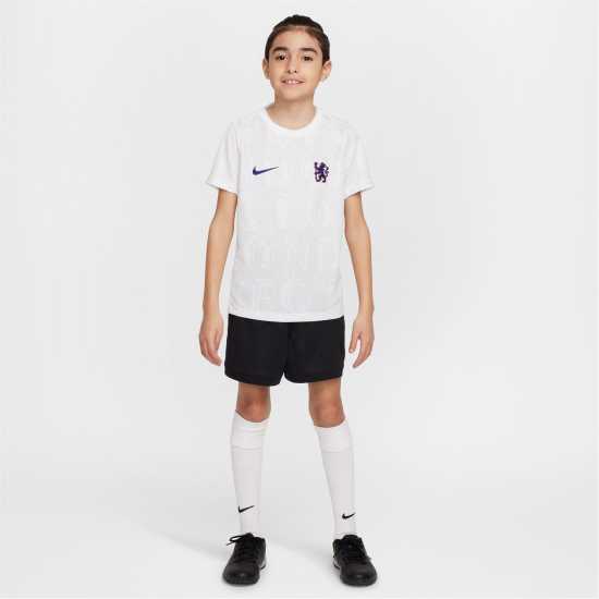 Детски тениски и фланелки Nike Chelsea Pre Match Shirt 2025 2026 Juniors Nike Chelsea Pre Match Shirt 2025 2026 Juniors Детски тениски и фланелки