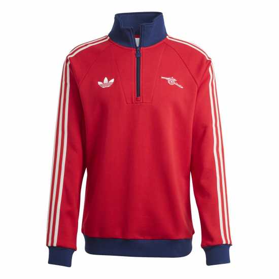 Adidas Пуловер С Цип Mens Arsenal Originals Half Zip Jumper Adidas Пуловер С Цип Mens Arsenal Originals Half Zip Jumper