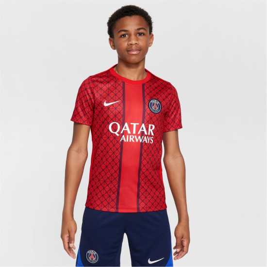 Детски тениски и фланелки Nike Paris Saint-Germain Pre Match Away Shirt 2025 2026 Juniors Nike Paris Saint-Germain Pre Match Away Shirt 2025 2026 Juniors Детски тениски и фланелки