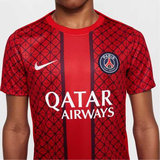 Детски тениски и фланелки Nike Paris Saint-Germain Pre Match Away Shirt 2025 2026 Juniors Nike Paris Saint-Germain Pre Match Away Shirt 2025 2026 Juniors Детски тениски и фланелки