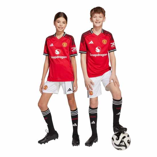 Adidas Manchester United Home Shorts 2025 2026 Juniors  Детски къси панталони