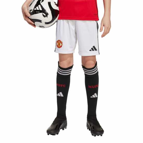 Adidas Manchester United Home Shorts 2025 2026 Juniors  Детски къси панталони