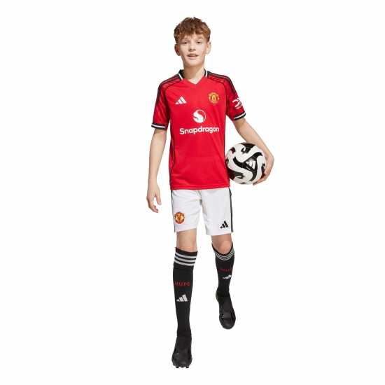 Adidas Manchester United Home Shorts 2025 2026 Juniors  Детски къси панталони