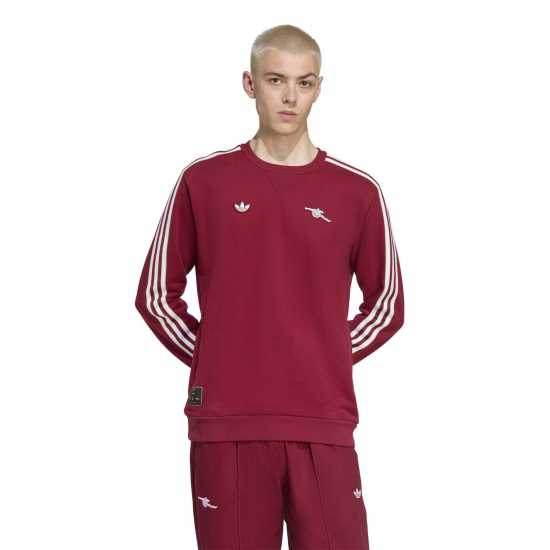 Adidas Мъжки Пуловер Обло Деколте Arsenal Terrace Icons Crew Neck Sweater Mens Adidas Мъжки Пуловер Обло Деколте Arsenal Terrace Icons Crew Neck Sweater Mens