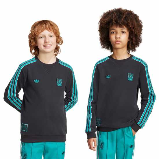 Adidas Liverpool Terrace Icons Sweatshirt Juniors Adidas Liverpool Terrace Icons Sweatshirt Juniors