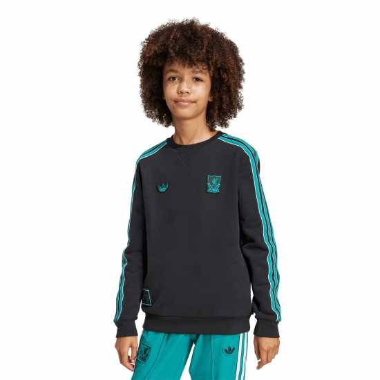 Adidas Liverpool Terrace Icons Sweatshirt Juniors Adidas Liverpool Terrace Icons Sweatshirt Juniors