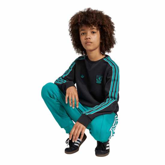 Adidas Liverpool Terrace Icons Sweatshirt Juniors Adidas Liverpool Terrace Icons Sweatshirt Juniors