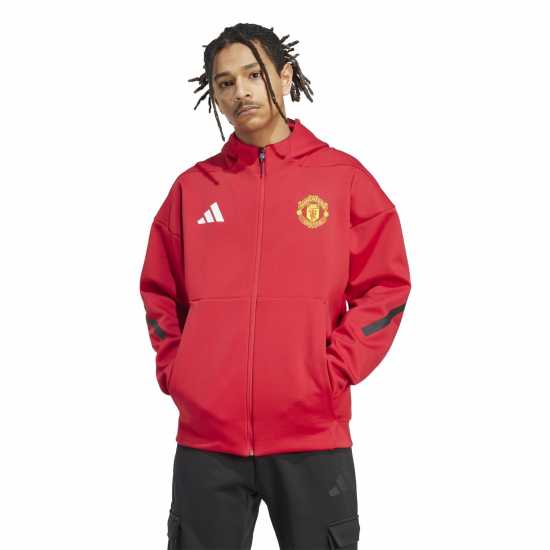 Футболни тренировъчни якета Adidas Manchester United Anthem Jacket 2025 2026 Mens Adidas Manchester United Anthem Jacket 2025 2026 Mens Футболни тренировъчни якета