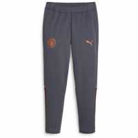 Puma Mcfc Casuals Pants Tracksuit Bottom Mens Strong Grey 