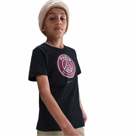 Детски тениски и фланелки Nike Psg Crest T-Shirt Juniors Nike Psg Crest T-Shirt Juniors Детски тениски и фланелки