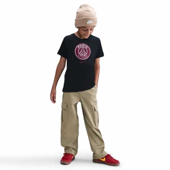 Детски тениски и фланелки Nike Psg Crest T-Shirt Juniors Nike Psg Crest T-Shirt Juniors Детски тениски и фланелки