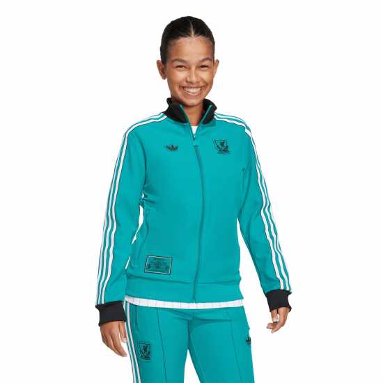 Adidas Liverpool Terrace Icons Tracksuit Top Juniors Adidas Liverpool Terrace Icons Tracksuit Top Juniors