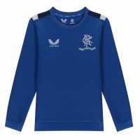 Castore Rangers FC Training Sweatshirt Junior Boy's Blue Детски горнища и пуловери