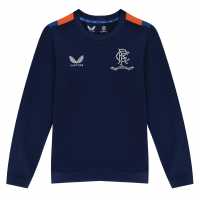 Castore Rangers FC Training Sweatshirt Junior Boy's Navy Детски горнища и пуловери
