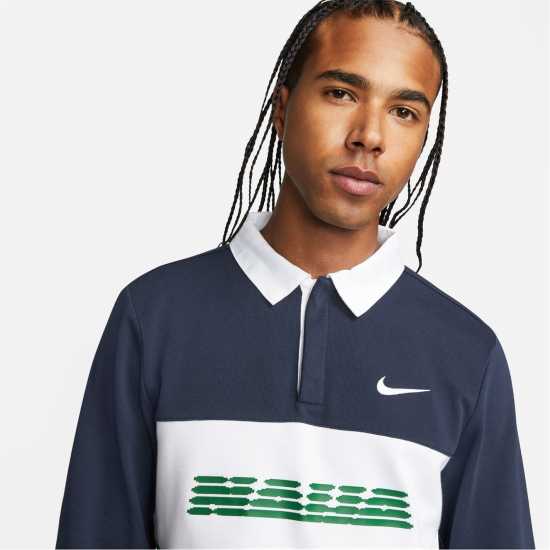 Nike Мъжка Блуза С Яка Nigeria Long Sleeve Polo Top Mens  Мъжки ризи