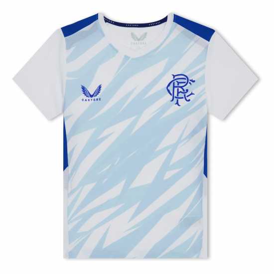Castore Rangers Match T-Shirt 2023 2024 Juniors White Детски тениски и фланелки