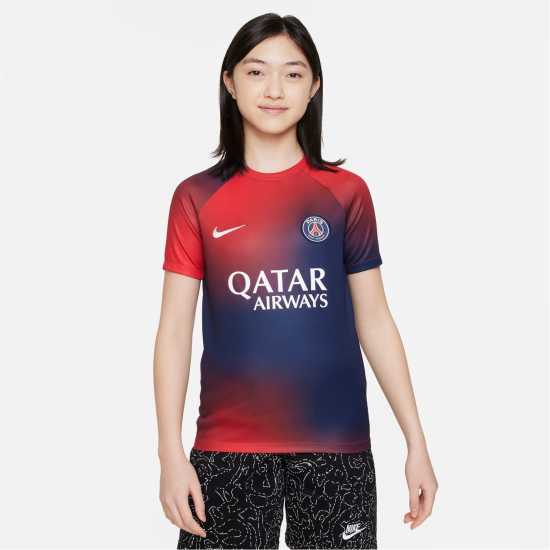Nike Домакинска Футболна Фланелка Paris Saint Germain Pre Match Home Shirt 2023 2024 Juniors  Детски тениски и фланелки
