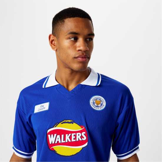 Футболни тренировъчни горнища Домакинска Футболна Фланелка Score Draw Leicester City Home Shirt 2000 Adults Домакинска Футболна Фланелка Score Draw Leicester City Home Shirt 2000 Adults Футболни тренировъчни горнища