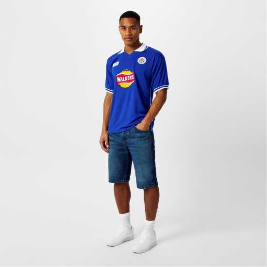 Футболни тренировъчни горнища Домакинска Футболна Фланелка Score Draw Leicester City Home Shirt 2000 Adults Домакинска Футболна Фланелка Score Draw Leicester City Home Shirt 2000 Adults Футболни тренировъчни горнища