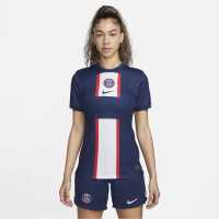Nike Домакинска Футболна Фланелка Paris Saint Germain Home Shirt 2022 2023 Womens Navy/White Дамско облекло плюс размер