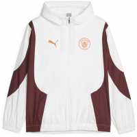 Puma Manchester City Anthem Jacket Adults 2023 2024 Orange/Grey Футболни тренировъчни якета