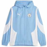 Puma Manchester City Anthem Jacket Adults 2023 2024 Blue/White Футболни тренировъчни якета