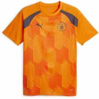 Puma Manchester City Pre Match Shirt 2023 2024 Adults Orange/Grey Мъжки ризи