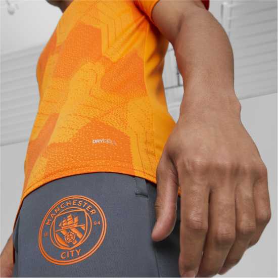 Puma Manchester City Pre Match Shirt 2023 2024 Adults Оранжево/Сиво 