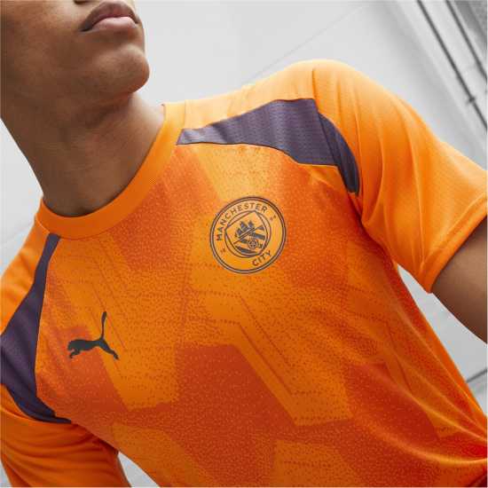 Puma Manchester City Pre Match Shirt 2023 2024 Adults Оранжево/Сиво 