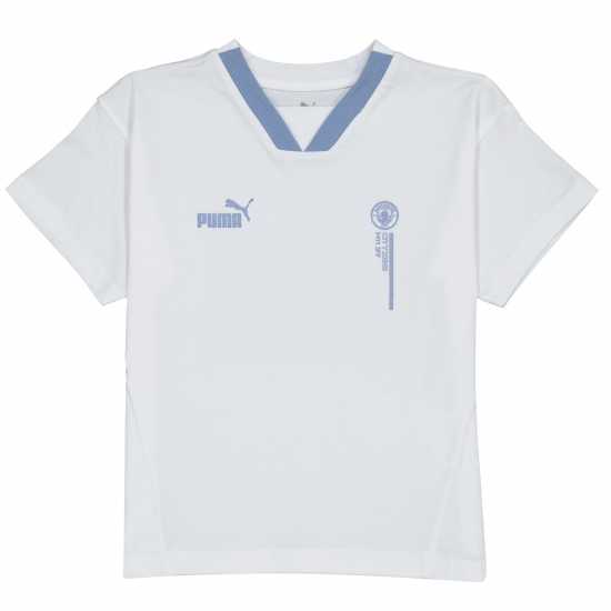 Puma Manchester City Football Culture T-Shirt 2023 2024 Juniors White - Детски тениски и фланелки