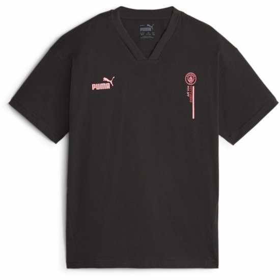 Puma Manchester City Football Culture T-Shirt 2023 2024 Juniors Black/Grey Детски тениски и фланелки