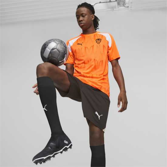 Puma Valencia Pre Match Shirt 2023 2024 Adults Orange/Black Всекидневно футболно облекло