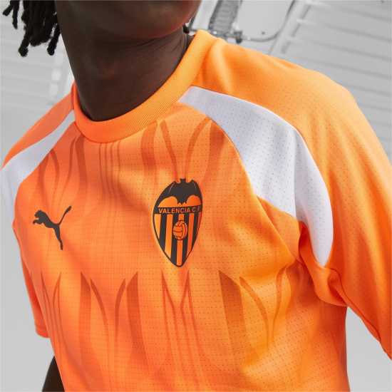 Puma Valencia Pre Match Shirt 2023 2024 Adults Orange/Black Всекидневно футболно облекло