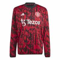 Adidas Фланелка С Дълъг Ръкав Manchester United Pre Match Long Sleeve Jersey 2023 2024 Adults