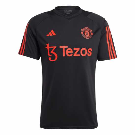 Adidas Manchester United Training Shirt 2023 2024 Adults Black Мъжки ризи