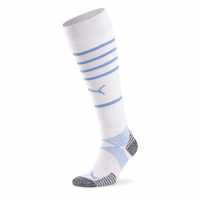 Puma Manchester City Hooped Sock Adults White/Blue Мъжки чорапи