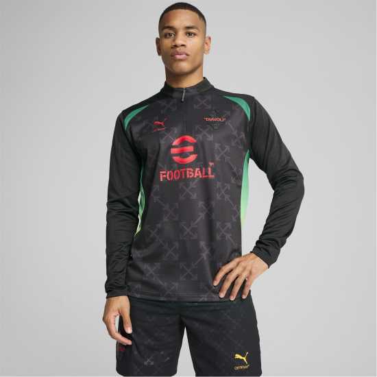 Мъжки горнища с цип Puma Ac Milan X Off-White Pre Match Drill Top Adults Puma Ac Milan X Off-White Pre Match Drill Top Adults Мъжки горнища с цип