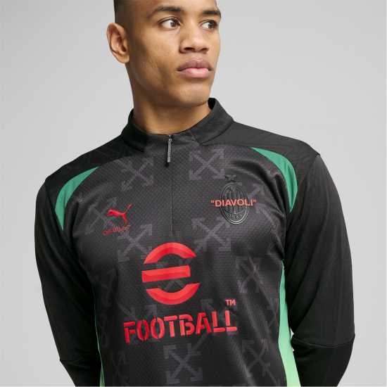Мъжки горнища с цип Puma Ac Milan X Off-White Pre Match Drill Top Adults Puma Ac Milan X Off-White Pre Match Drill Top Adults Мъжки горнища с цип