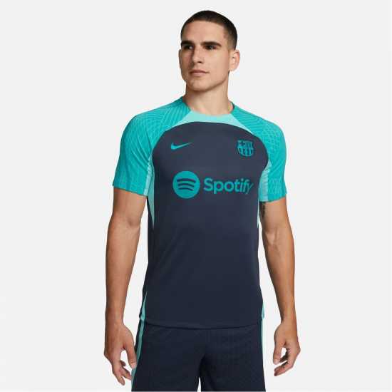 Nike F.c. Barcelona Strike Third Dri-Fit Football Short-Sleeve Top Mens  Мъжки ризи