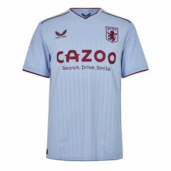 Castore Aston Villa Authentic Away Shirt 2022 2023 Adults  Мъжко облекло за едри хора
