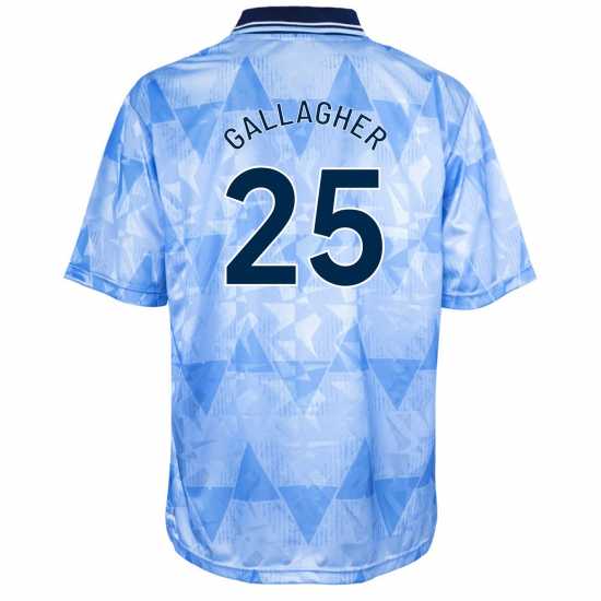 Футболни отбори и стоки Домакинска Футболна Фланелка Score Draw Gallagher 25 Manchester City Home Shirt 1989 Adults Домакинска Футболна Фланелка Score Draw Gallagher 25 Manchester City Home Shirt 1989 Adults Футболни отбори и стоки