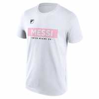 Mls Messi Inter Miami Block T-Shirt Adults Бяло 