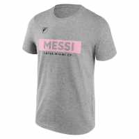 Mls Messi Inter Miami Block T-Shirt Adults Спортен сив 