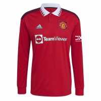 Adidas Риза С Дълъг Ръкав Manchester United Fc Home Long Sleeve Shirt 2022/2023 Mens  Футболна разпродажба