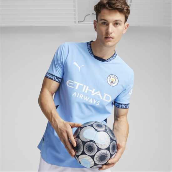 Puma Домакинска Футболна Фланелка Manchester City Authentic Home Shirt 2024 2025  