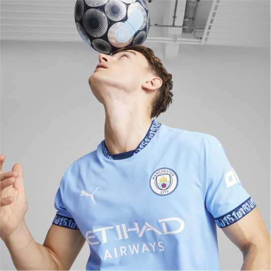 Puma Домакинска Футболна Фланелка Manchester City Authentic Home Shirt 2024 2025  