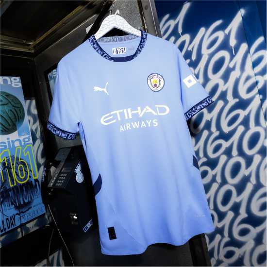 Puma Домакинска Футболна Фланелка Manchester City Authentic Home Shirt 2024 2025  