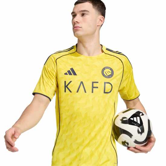 Adidas Домакинска Футболна Фланелка Al Nassr Ronaldo Home Shirt 2025 2026 Adults Adidas Домакинска Футболна Фланелка Al Nassr Ronaldo Home Shirt 2025 2026 Adults