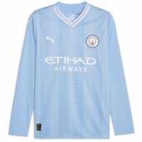 Puma Домакинска Футболна Фланелка Manchester City Long Sleeve Home Shirt 2023 2024 Adults  Футболна разпродажба