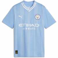 Puma Manchester City Home Juniors Shirt 2023 2024  Community Shield Final